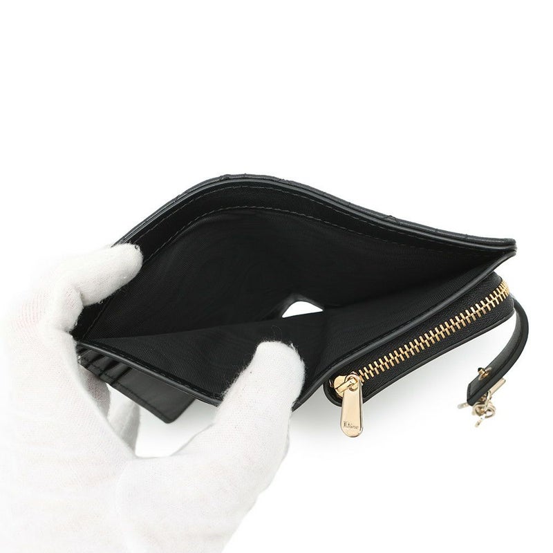 クリスチャン・ディオール 二つ折り財布 My Dior Dittany ウォレット ラムスキン S6022ONMJ Christian Dior 黒