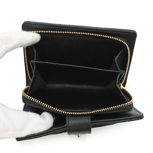 クリスチャン・ディオール 二つ折り財布 My Dior Dittany ウォレット ラムスキン S6022ONMJ Christian Dior 黒