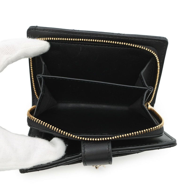 クリスチャン・ディオール 二つ折り財布 My Dior Dittany ウォレット ラムスキン S6022ONMJ Christian Dior 黒