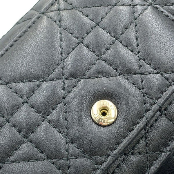 クリスチャン・ディオール 二つ折り財布 My Dior Dittany ウォレット ラムスキン S6022ONMJ Christian Dior 黒