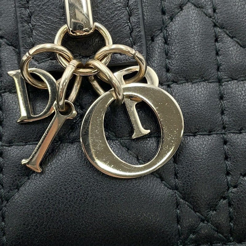 クリスチャン・ディオール 二つ折り財布 My Dior Dittany ウォレット ラムスキン S6022ONMJ Christian Dior 黒