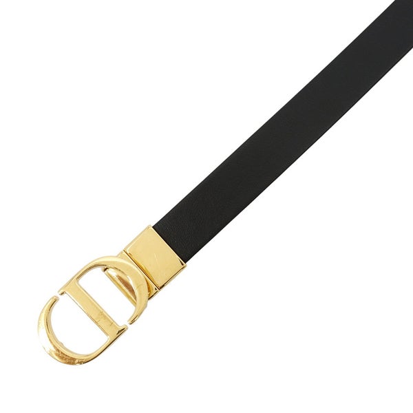 クリスチャン・ディオール ベルト 30モンテーニュ リバーシブル スムースカーフレザー B0446UWGA Christian Dior 黒 白
