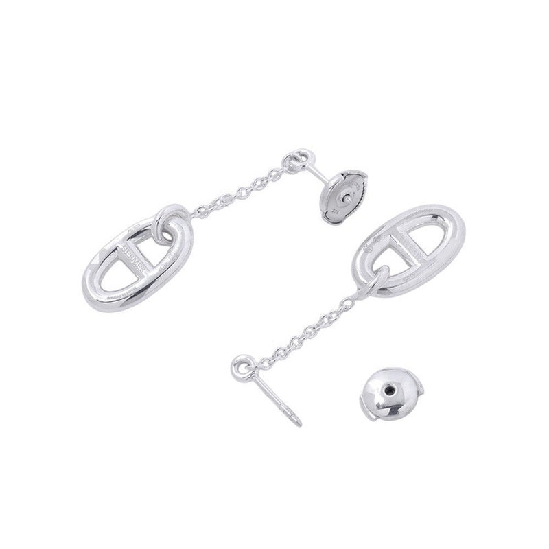エルメス ピアス シェーヌダンクル ファランドール Earrings SV925シルバー HERMES ジュエリー イヤリング