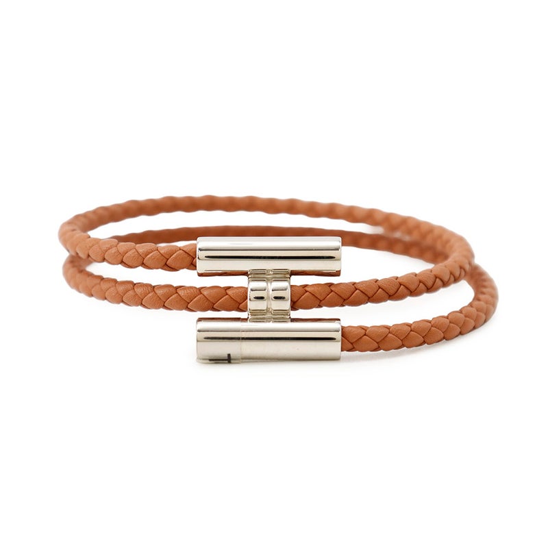 エルメス ブレスレット トゥルニ トレッセ ゴールド/シルバー金具 スイフト サイズT4 HERMES アクセサリー