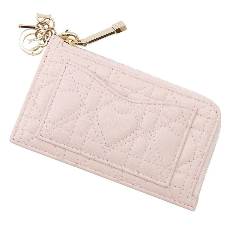 ディオール カードケース Dioramour Lady Dior Cosmos ジップ カードホルダー ハート カナージュ S0965ONHG