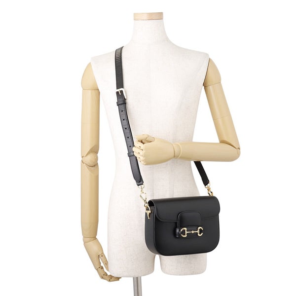 グッチ ショルダーバッグ ホースビット 1955  スモール レザー 658574 GUCCI バッグ 黒