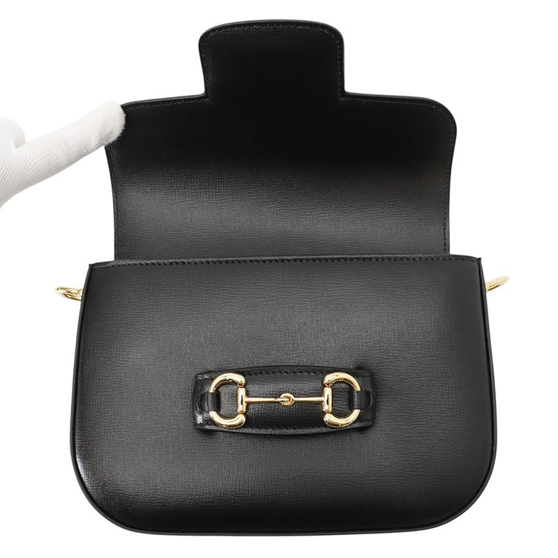 グッチ ショルダーバッグ ホースビット 1955  スモール レザー 658574 GUCCI バッグ 黒