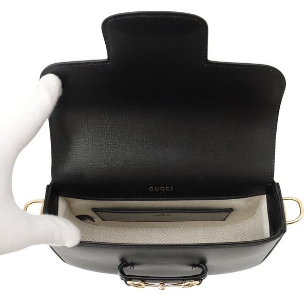 グッチ ショルダーバッグ ホースビット 1955  スモール レザー 658574 GUCCI バッグ 黒