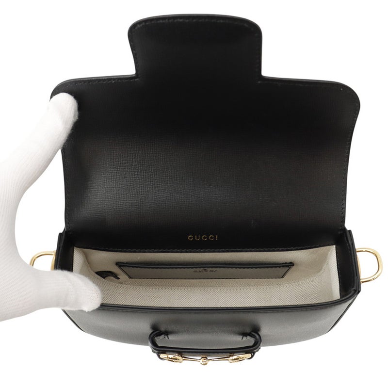 グッチ ショルダーバッグ ホースビット 1955  スモール レザー 658574 GUCCI バッグ 黒