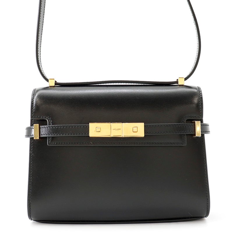 サンローランパリ ショルダーバッグ マンハッタン ミニ レザー 727766 SAINT LAURENT PARIS 黒