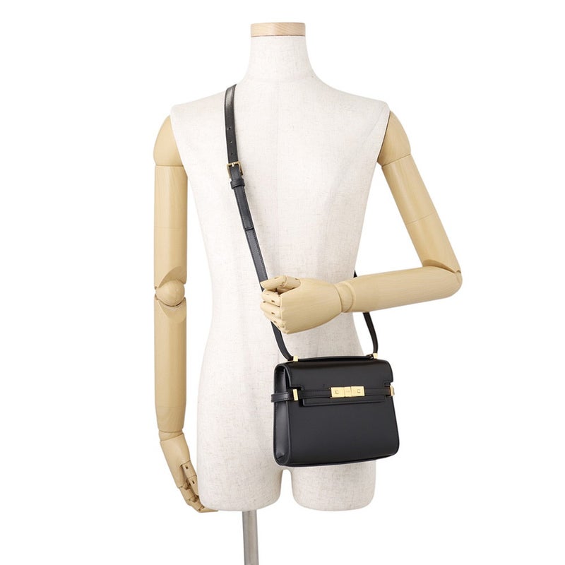 サンローランパリ ショルダーバッグ マンハッタン ミニ レザー 727766 SAINT LAURENT PARIS 黒