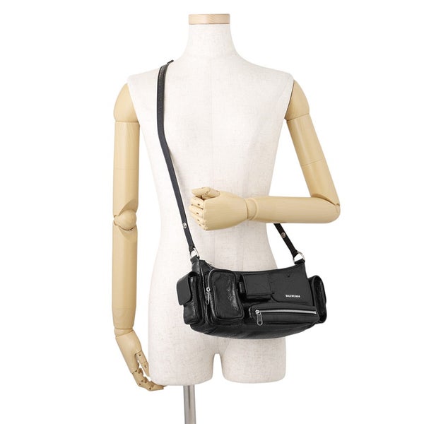 バレンシアガ ショルダーバッグ スーパービジー スリング スモール アリーナラムスキン 802227 BALENCIAGA  バッグ 黒