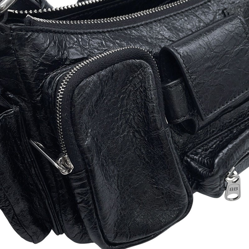 バレンシアガ ショルダーバッグ スーパービジー スリング スモール アリーナラムスキン 802227 BALENCIAGA  バッグ 黒