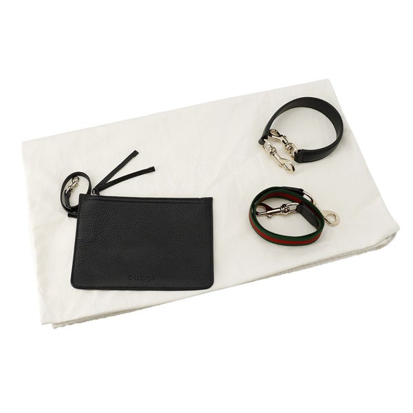 グッチ ショルダーバッグ GUCCI B ミディアム レザー 820169 GUCCI 2way 黒