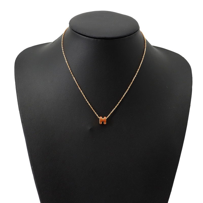 エルメス ネックレス ミニ・ポップアッシュ ニューゴールド/ゴールド金具 HERMES アクセサリー ポップH