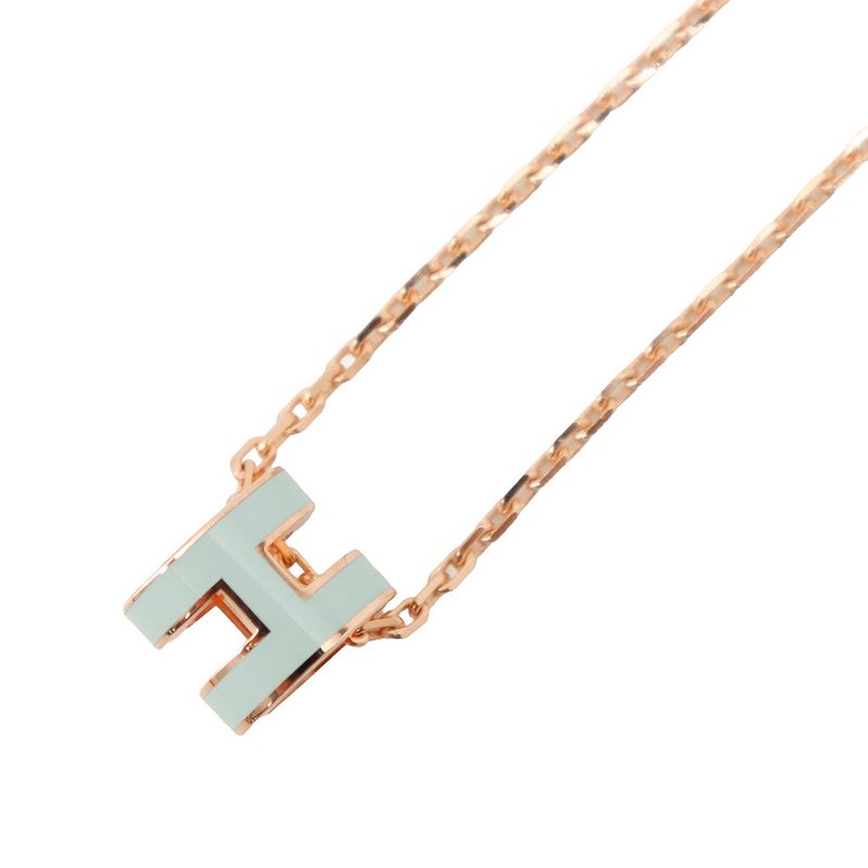 エルメス ネックレス ミニ・ポップアッシュ ヴェールペパーミント/ピンクゴールド金具 HERMES アクセサリー ポップH