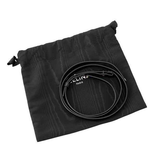 セリーヌ ショルダーバッグ トリオンフ ミニ クロード シャイニーカーフレザー 10I513 CELINE ミニバッグ 黒
