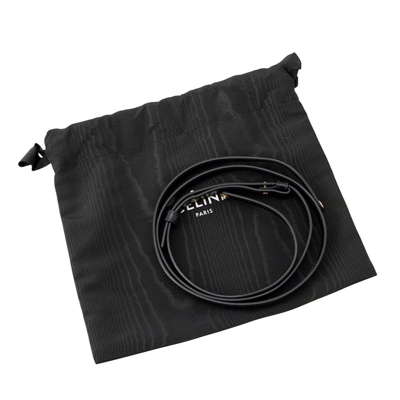 セリーヌ ショルダーバッグ トリオンフ ミニ クロード シャイニーカーフレザー 10I513 CELINE ミニバッグ 黒