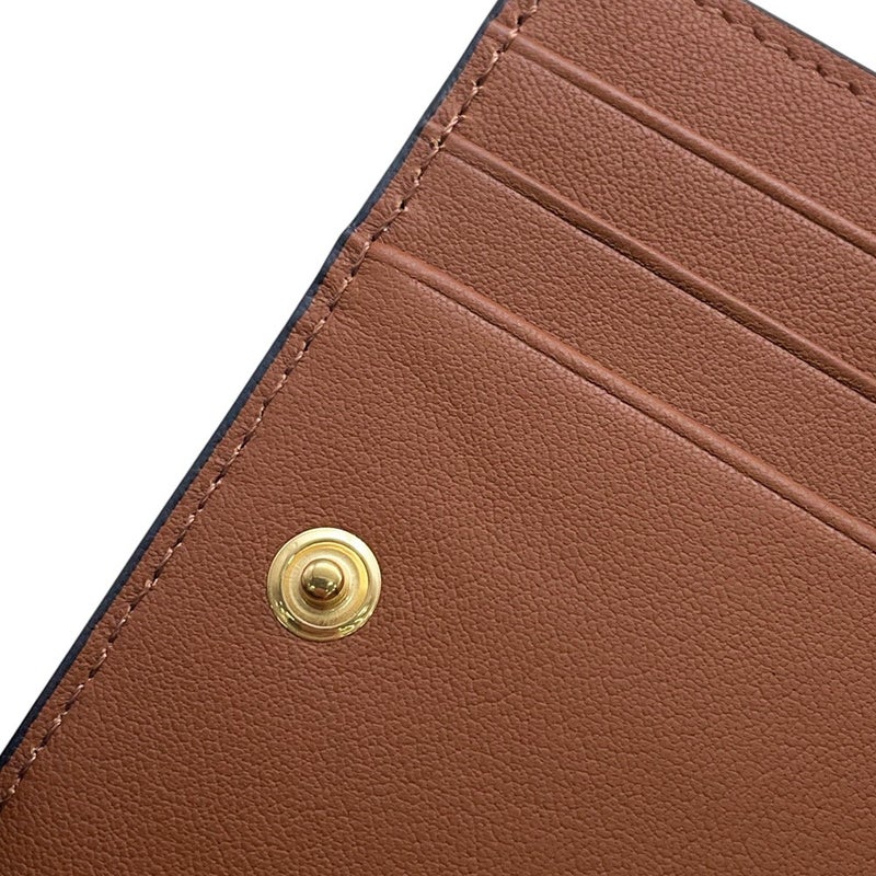 ロエベ 二つ折り財布 ノット コンパクトウォレット シャイニーナパカーフレザー CEM1NCWX01 LOEWE 財布 バイカラー 黒