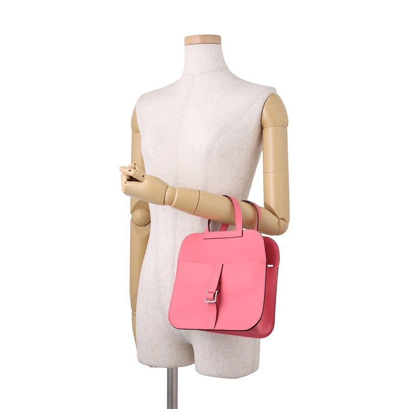 エルメス ハンドバッグ アルザン ミニ ローズアザレ/シルバー金具 スイフト K刻印 HERMES 2wayショルダー