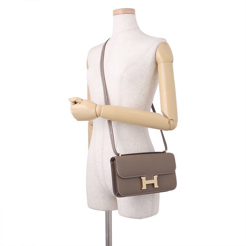 エルメス ショルダーバッグ コンスタンス24 エトゥープ/ゴールド金具 エプソン K刻印 HERMES Constance