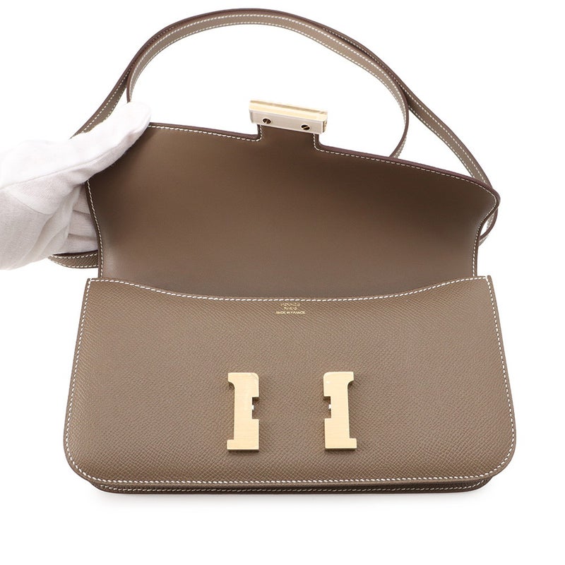 エルメス ショルダーバッグ コンスタンス24 エトゥープ/ゴールド金具 エプソン K刻印 HERMES Constance
