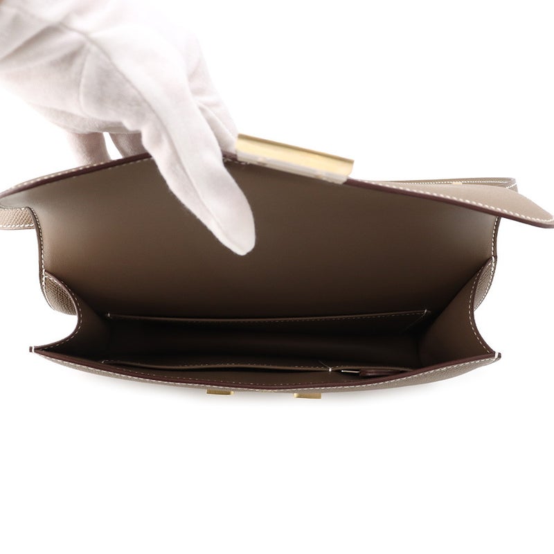 エルメス ショルダーバッグ コンスタンス24 エトゥープ/ゴールド金具 エプソン K刻印 HERMES Constance