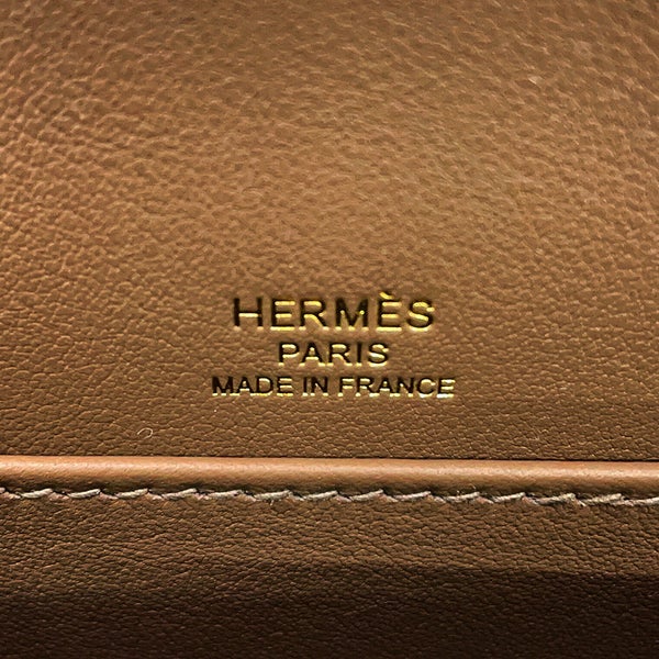 エルメス ショルダーバッグ ゲタ エトゥープ/ゴールド金具 シェブルミゾル G刻印 HERMES