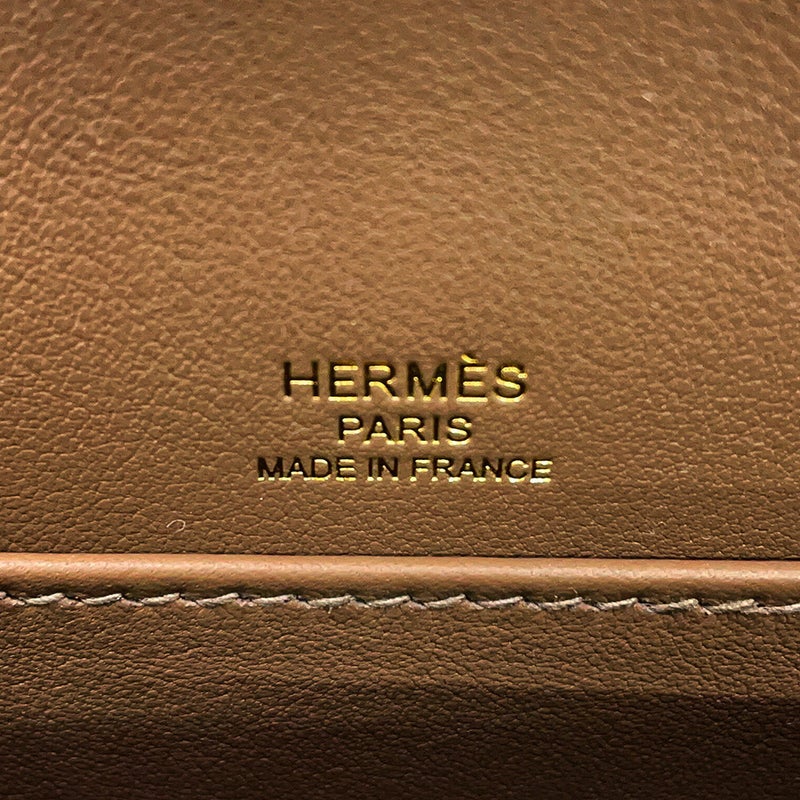 エルメス ショルダーバッグ ゲタ エトゥープ/ゴールド金具 シェブルミゾル G刻印 HERMES