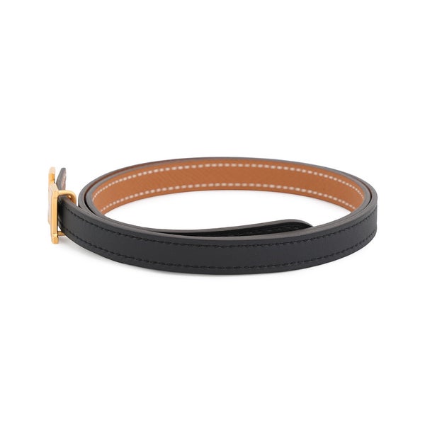 エルメス ベルト ミニH キット13 ブラック/ゴールド/ゴールド金具 スイフト/エプソン W刻印 サイズ70 HERMES 黒