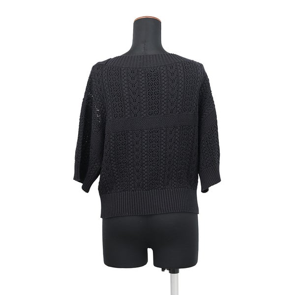 シャネル ニット ココビーチ 半袖ニット ココマーク コットン レディースサイズ36 P76924 CHANEL トップス 黒
