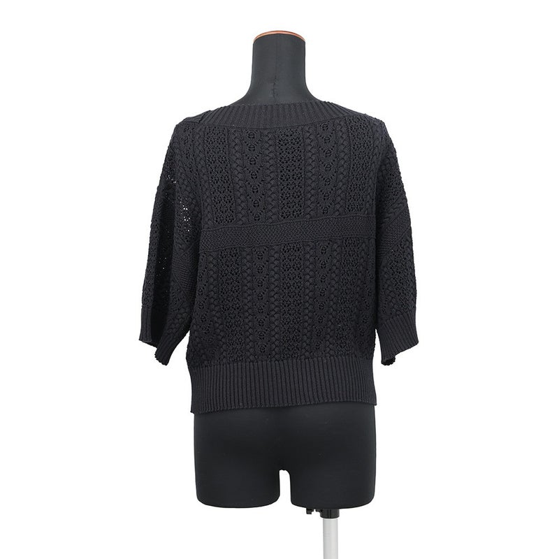 シャネル ニット ココビーチ 半袖ニット ココマーク コットン レディースサイズ36 P76924 CHANEL トップス 黒