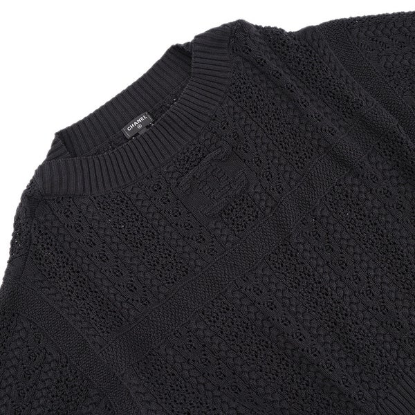 シャネル ニット ココビーチ 半袖ニット ココマーク コットン レディースサイズ36 P76924 CHANEL トップス 黒