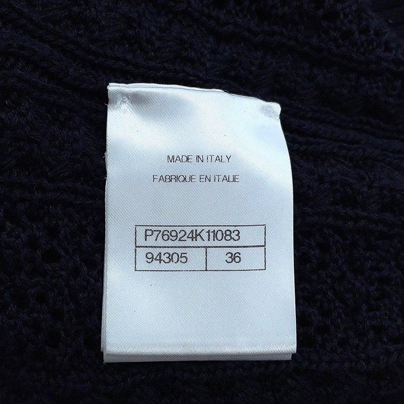 シャネル ニット ココビーチ 半袖ニット ココマーク コットン レディースサイズ36 P76924 CHANEL トップス 黒