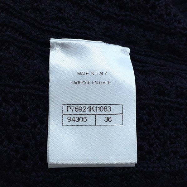 シャネル ニット ココビーチ 半袖ニット ココマーク コットン レディースサイズ36 P76924 CHANEL トップス 黒