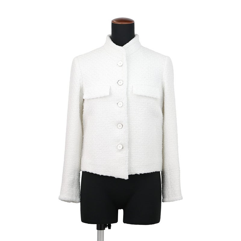 シャネル ジャケット ココマーク ツイード レディースサイズ34 P81150 CHANEL アパレル アウター 白