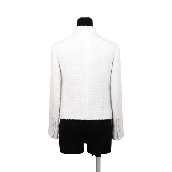 シャネル ジャケット ココマーク ツイード レディースサイズ34 P81150 CHANEL アパレル アウター 白