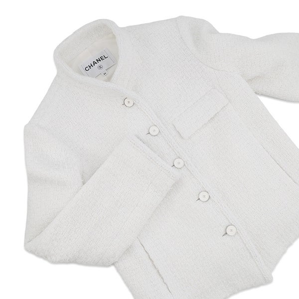 シャネル ジャケット ココマーク ツイード レディースサイズ34 P81150 CHANEL アパレル アウター 白