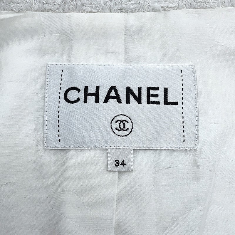 シャネル ジャケット ココマーク ツイード レディースサイズ34 P81150 CHANEL アパレル アウター 白