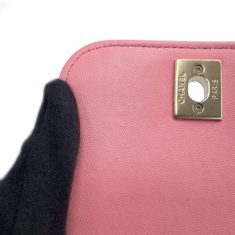 シャネル チェーンウォレット マトラッセ ココマーク トレンディCC ラムスキン A81633 CHANEL