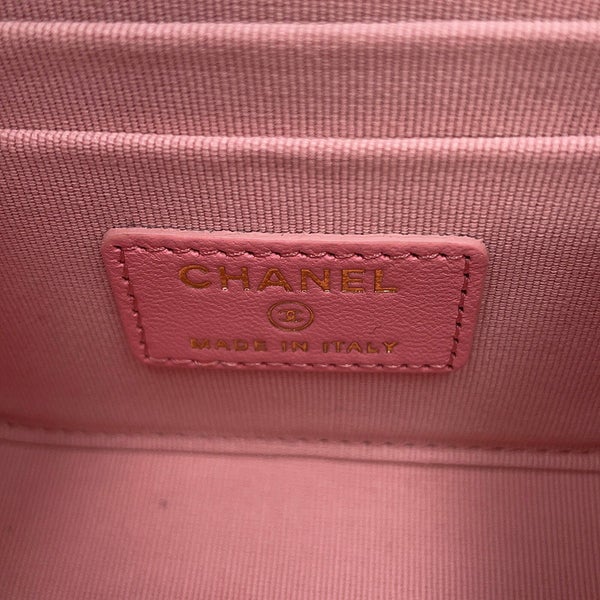 シャネル チェーンウォレット マトラッセ ココマーク トレンディCC ラムスキン A81633 CHANEL
