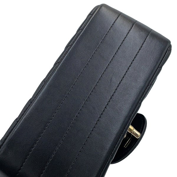 シャネル チェーンショルダーバッグ シェブロン ココマーク ミニ ラムスキン A35200 CHANEL Vステッチ 黒