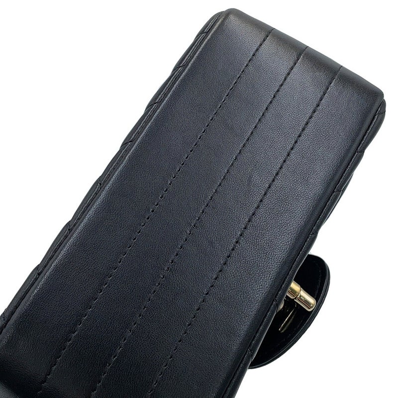 シャネル チェーンショルダーバッグ シェブロン ココマーク ミニ ラムスキン A35200 CHANEL Vステッチ 黒