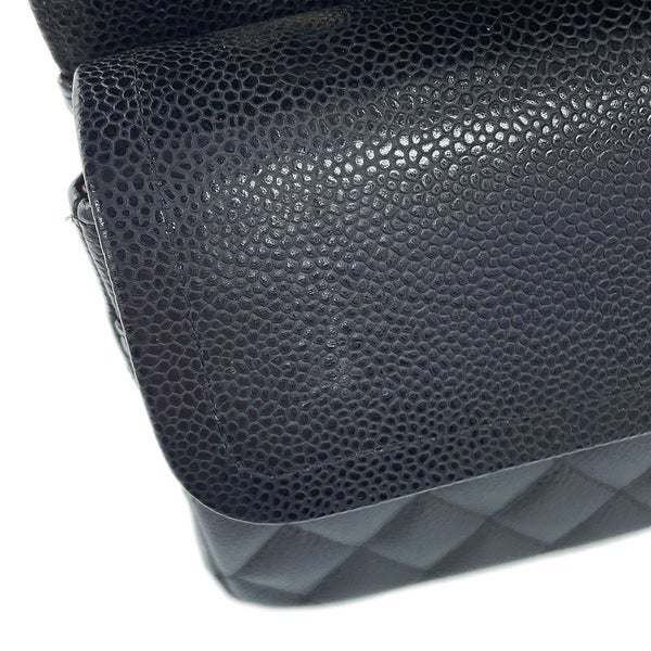 シャネル チェーンショルダーバッグ マトラッセ25 ココマーク ダブルチェーン キャビアスキン A01112 CHANEL 黒