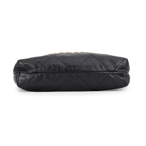 シャネル ハンドバッグ マトラッセ CHANEL22 ダブルポケット スモール カーフレザー AS3260 CHANEL ポーチ付き 黒