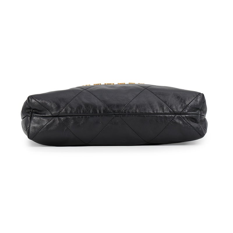 シャネル ハンドバッグ マトラッセ CHANEL22 ダブルポケット スモール カーフレザー AS3260 CHANEL ポーチ付き 黒