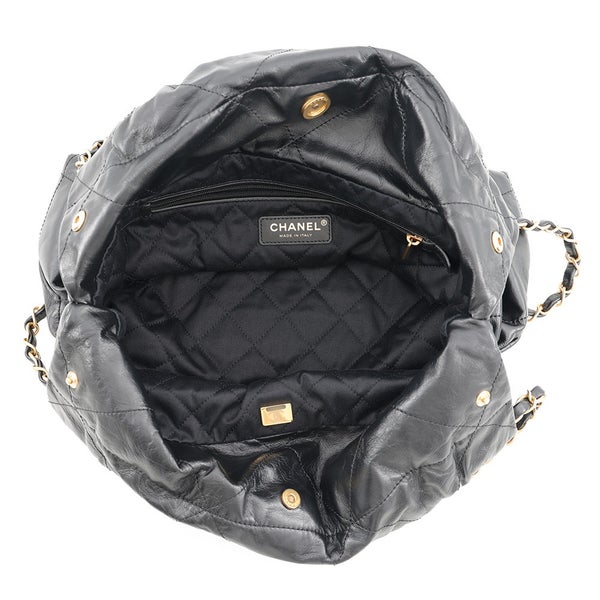 シャネル ハンドバッグ マトラッセ CHANEL22 ダブルポケット スモール カーフレザー AS3260 CHANEL ポーチ付き 黒