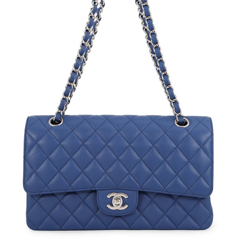 シャネル チェーンショルダーバッグ マトラッセ25 ココマーク ダブルチェーン キャビアスキン A01112 CHANEL