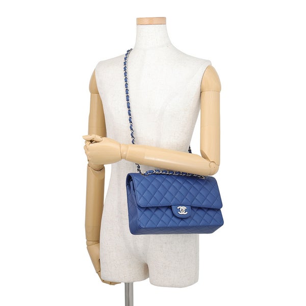 シャネル チェーンショルダーバッグ マトラッセ25 ココマーク ダブルチェーン キャビアスキン A01112 CHANEL