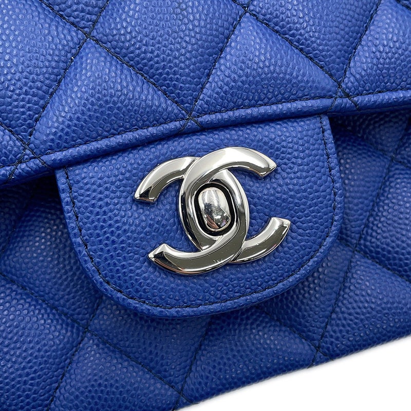 シャネル チェーンショルダーバッグ マトラッセ25 ココマーク ダブルチェーン キャビアスキン A01112 CHANEL